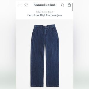 Abercrombie Curve Love High Rise Loose Jean 29/8 Long
